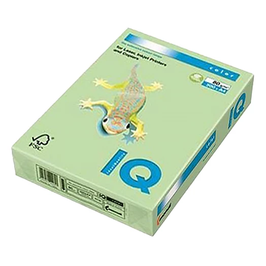 Fénymásolópapír színes IQ Color A/4 160 g pasztell zöld GN27 250 ív/csomag