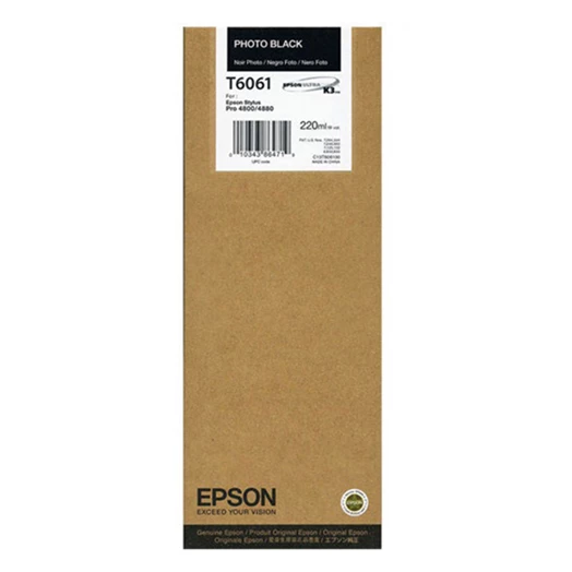 Festékpatron EPSON T6061 fotó fekete 220ml