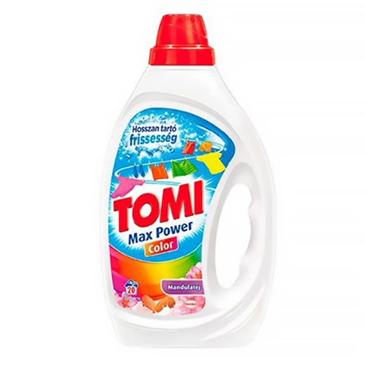 Folyékony mosószer TOMI Max Power színes ruhákhoz mandulatej 40 mosás 2 liter