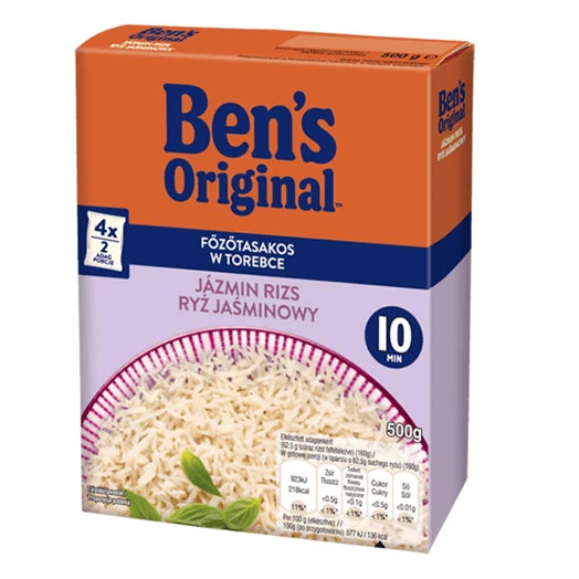 Főzőtasakos rizs UNCLE BEN`S jázmin 4x125g