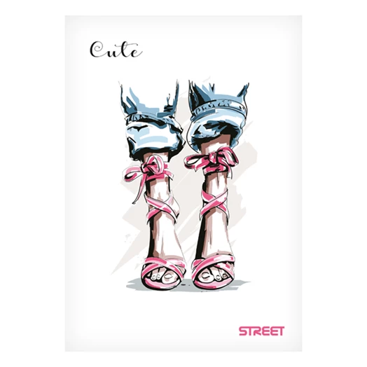 Füzet STREET Cute A/5 54 lapos sima