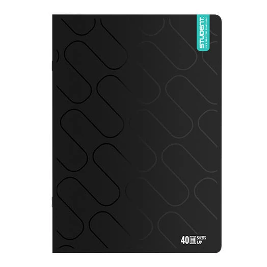 Füzet kockás ICO Student Black Prémium A/4 40 lapos
