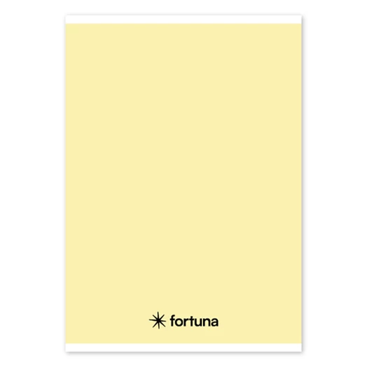 Füzet vonalas FORTUNA Monocolor A/5 32 lapos pasztell sárga