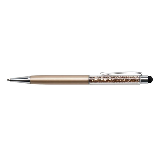 Golyóstoll ART CRYSTELLA arany felül topáz SWAROVSKI® kristállyal töltve Touch Pen 0,7mm kék