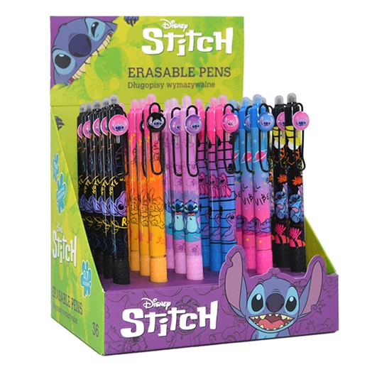 Golyóstoll COOLPACK Stitch radírozható fekete-kék mintás