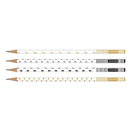 Grafitceruza ASTRA PEN gold-black háromszögletű HB 48 darabos