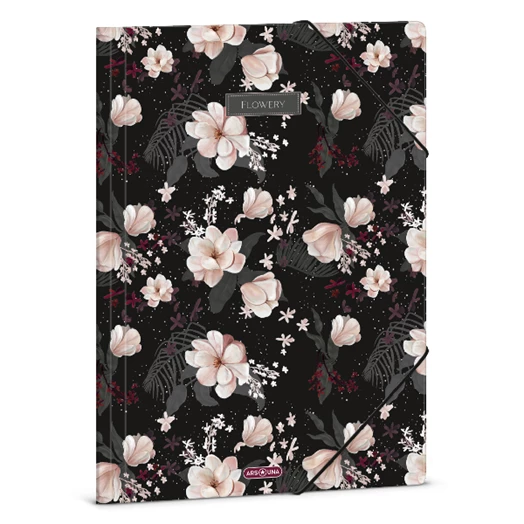 Gumis mappa ARS UNA A/4 Flowery Black