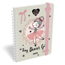 Határidőnapló LIZZY CARD B/6 heti spirálozott gumis Tiny dancer lovely ballerina 2026.