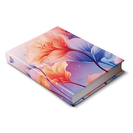 Határidőnapló REALSYSTEM Librobello "Hölgyeknek" B/6 napi fehér lapos 3D lakk Floral 2026.