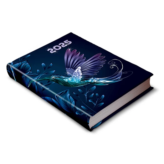 Határidőnapló REALSYSTEM Librobello "Hölgyeknek" B/6 napi fehér lapos 3D lakk Kolibri 2026.