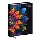 Határidőnapló REALSYSTEM Librobello "Hölgyeknek" B/6 napi fehér lapos 3D lakk+ élfestés Mandala 2026.