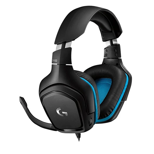 Headset vezetékes LOGITECH G432 7.1 USB fekete