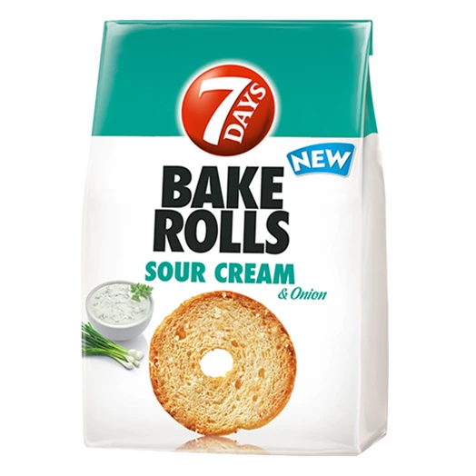 Kétszersült kenyérkarika TUC Bake Rolls hagymás tejfölös 80g