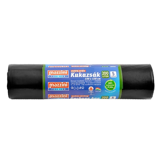 Szemeteszsák MAZZINI 200L Premium extra erős 5 darabos