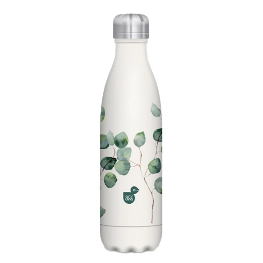 Kulacs duplafalú ARS UNA fém BPA-mentes 500 ml Botanic Leaf 2024