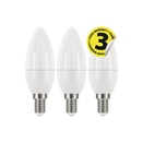 LED izzó EMOS E14 gyertya 5W meleg fény 2700K 3db/doboz