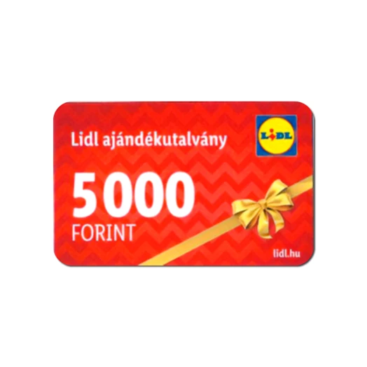 LIDL vásárlási utalvány 5.000 Ft értékben