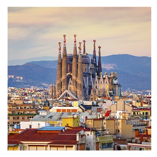Lemeznaptár REALSYSTEM 300x300mm Barcelona 2026.