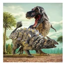 Lemeznaptár REALSYSTEM 300x300mm Dinosaurs 2026.