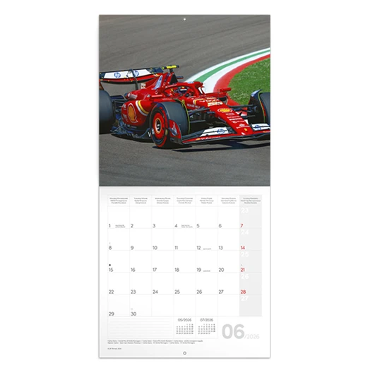 Lemeznaptár REALSYSTEM 300x300mm Formula 2026.