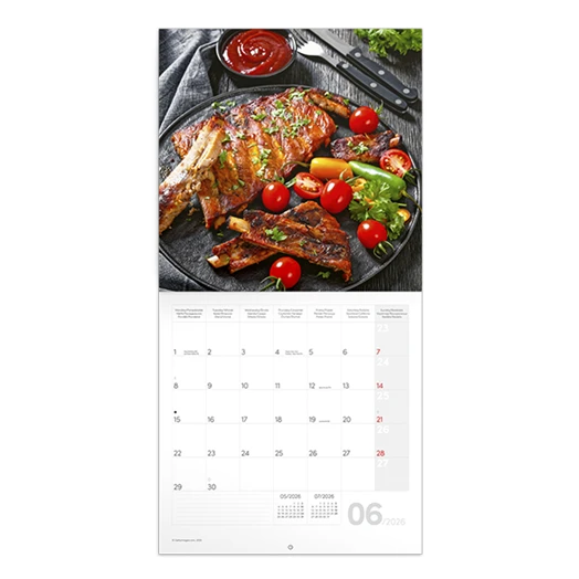 Lemeznaptár REALSYSTEM 300x300mm Gourmet 2026.