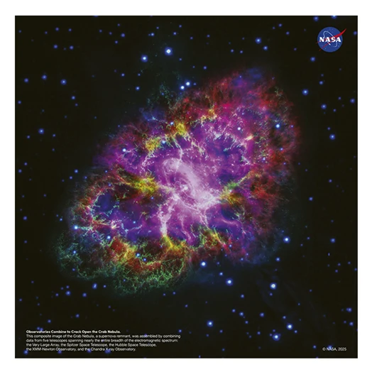 Lemeznaptár REALSYSTEM 300x300mm NASA 2026.