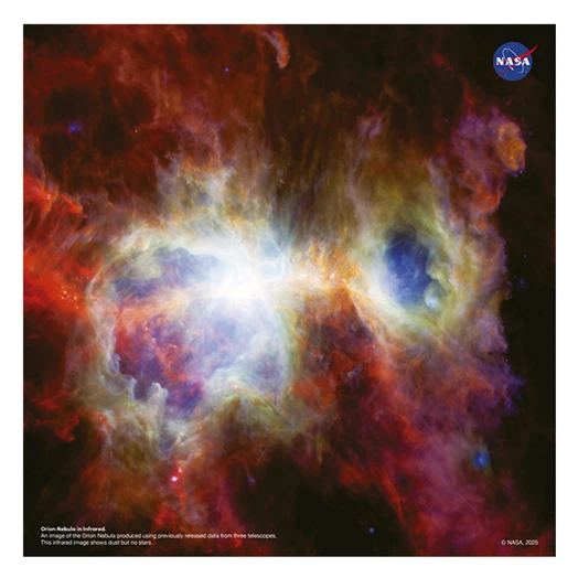 Lemeznaptár REALSYSTEM 300x300mm NASA 2026.