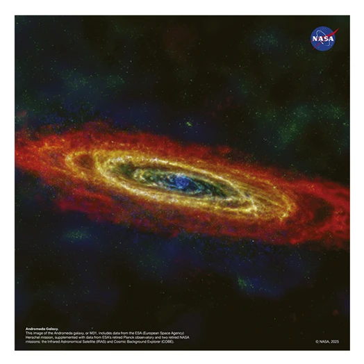 Lemeznaptár REALSYSTEM 300x300mm NASA 2026.