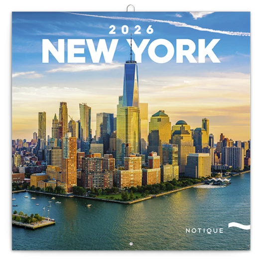 Lemeznaptár REALSYSTEM 300x300mm New York 2026.