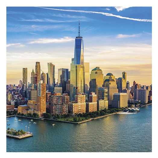 Lemeznaptár REALSYSTEM 300x300mm New York 2026.