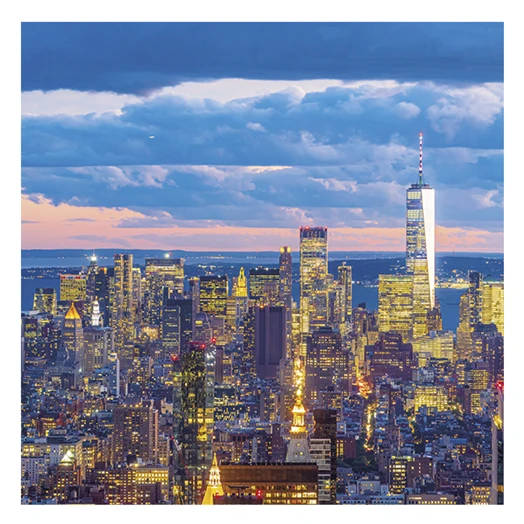 Lemeznaptár REALSYSTEM 300x300mm New York 2026.
