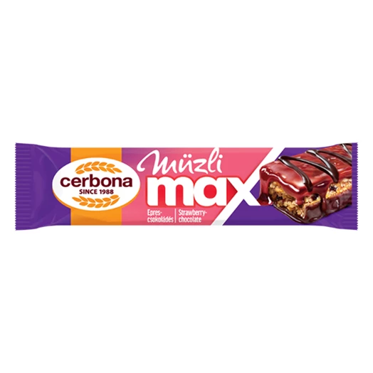 Müzliszelet CERBONA MAX epres-csokis 30g