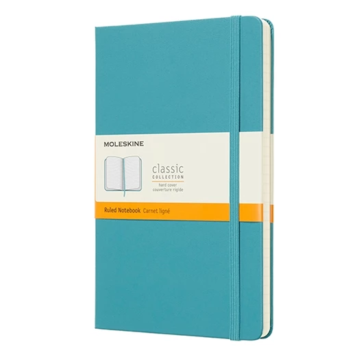 Notesz vonalas MOLESKINE QP060B35 "L" keményfedeles hamukék