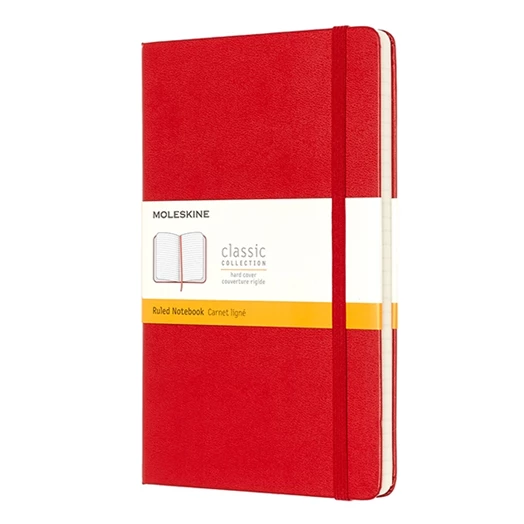 Notesz vonalas MOLESKINE QP060R "L" keményfedeles piros