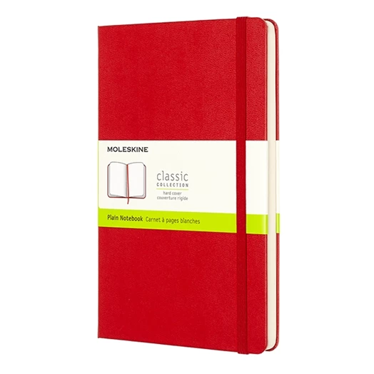 Notesz sima MOLESKINE QP062R "L" keményfedeles piros