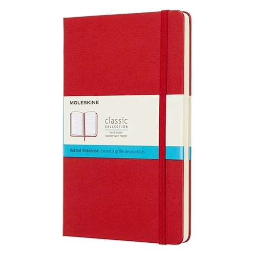 Notesz ponthálós MOLESKINE QP066F2 "L" keményfedeles skarlát piros