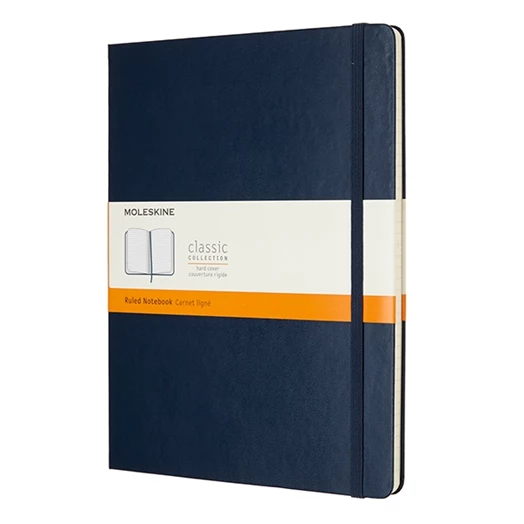 Notesz vonalas MOLESKINE QP090B20 "XL" keményfedeles zafirkék