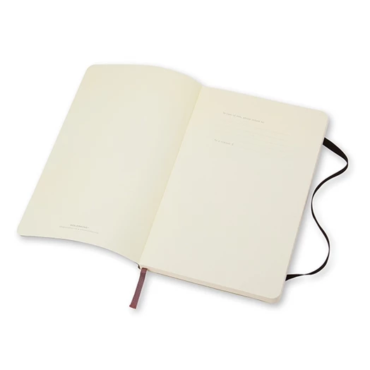 Notesz MOLESKINE QP611 "P" vonalas puha fedeles fekete