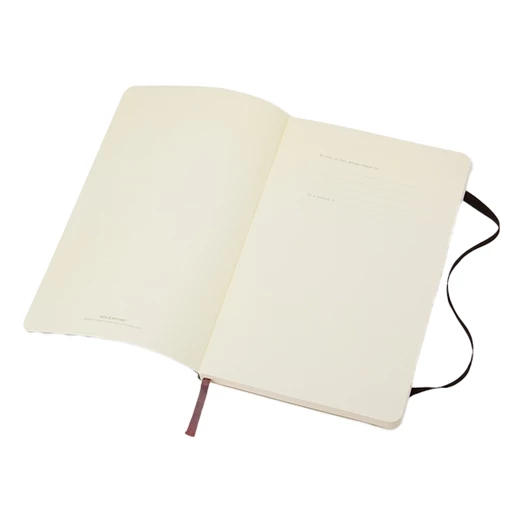 Notesz MOLESKINE QP616 "L" vonalas puha fedeles fekete