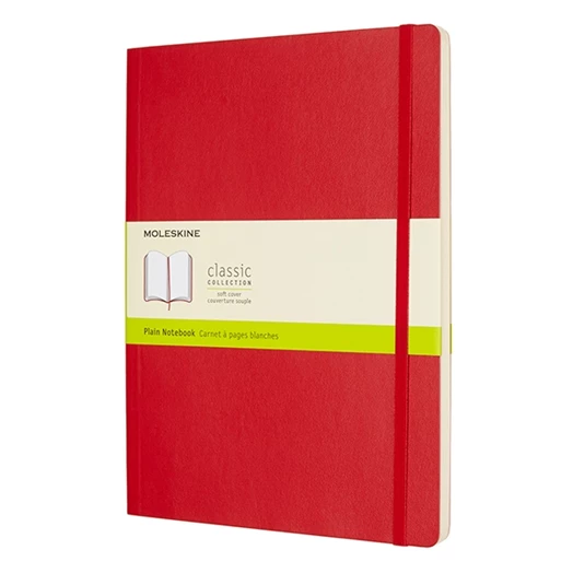 Notesz MOLESKINE QP623F2 "XL" sima puha fedeles skarlát piros