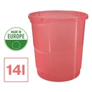 Papírkosár ESSELTE Colour Breeze 14 liter áttettsző korall