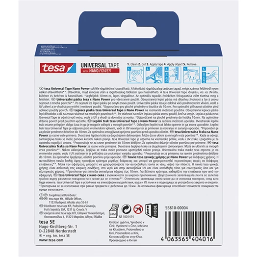 Ragasztószalag kétoldalas TESA 55810 30 mm x 3 m Nano Power