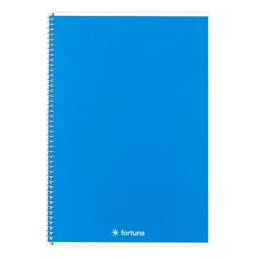 Spirálfüzet vonalas FORTUNA Monocolor A/4 70 lapos kék