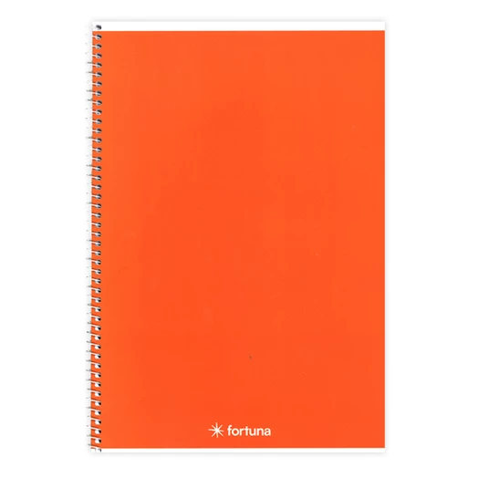 Spirálfüzet vonalas FORTUNA Monocolor A/4 70 lapos narancssárga