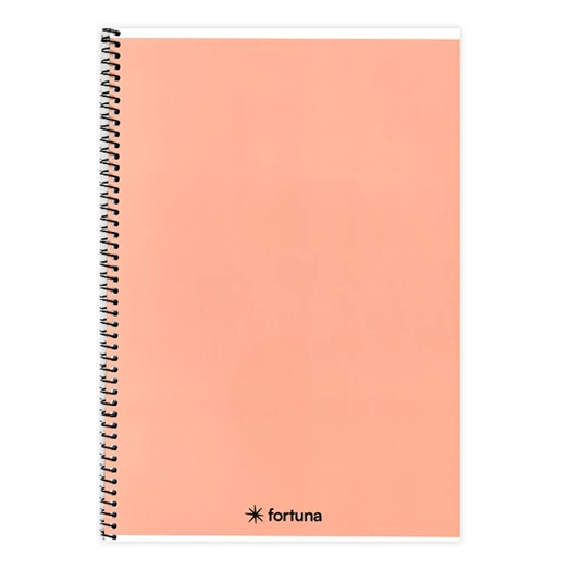 Spirálfüzet vonalas FORTUNA Monocolor A/4 70 lapos pasztell barack