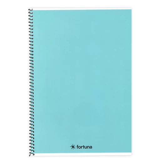Spirálfüzet vonalas FORTUNA Monocolor A/4 70 lapos pasztell kék