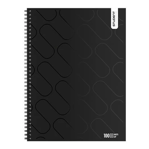 Spirálfüzet vonalas ICO Student Black Prémium A/4 100 lapos