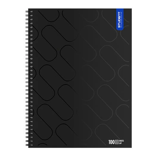 Spirálfüzet vonalas ICO Student Black Prémium A/4 100 lapos
