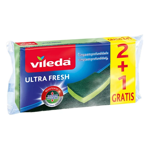 Mosogatószivacs VILEDA Ultra Fresh 2+1 darabos