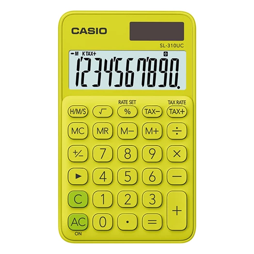 Számológép zseb CASIO SL 310 UC 10 digit sárga